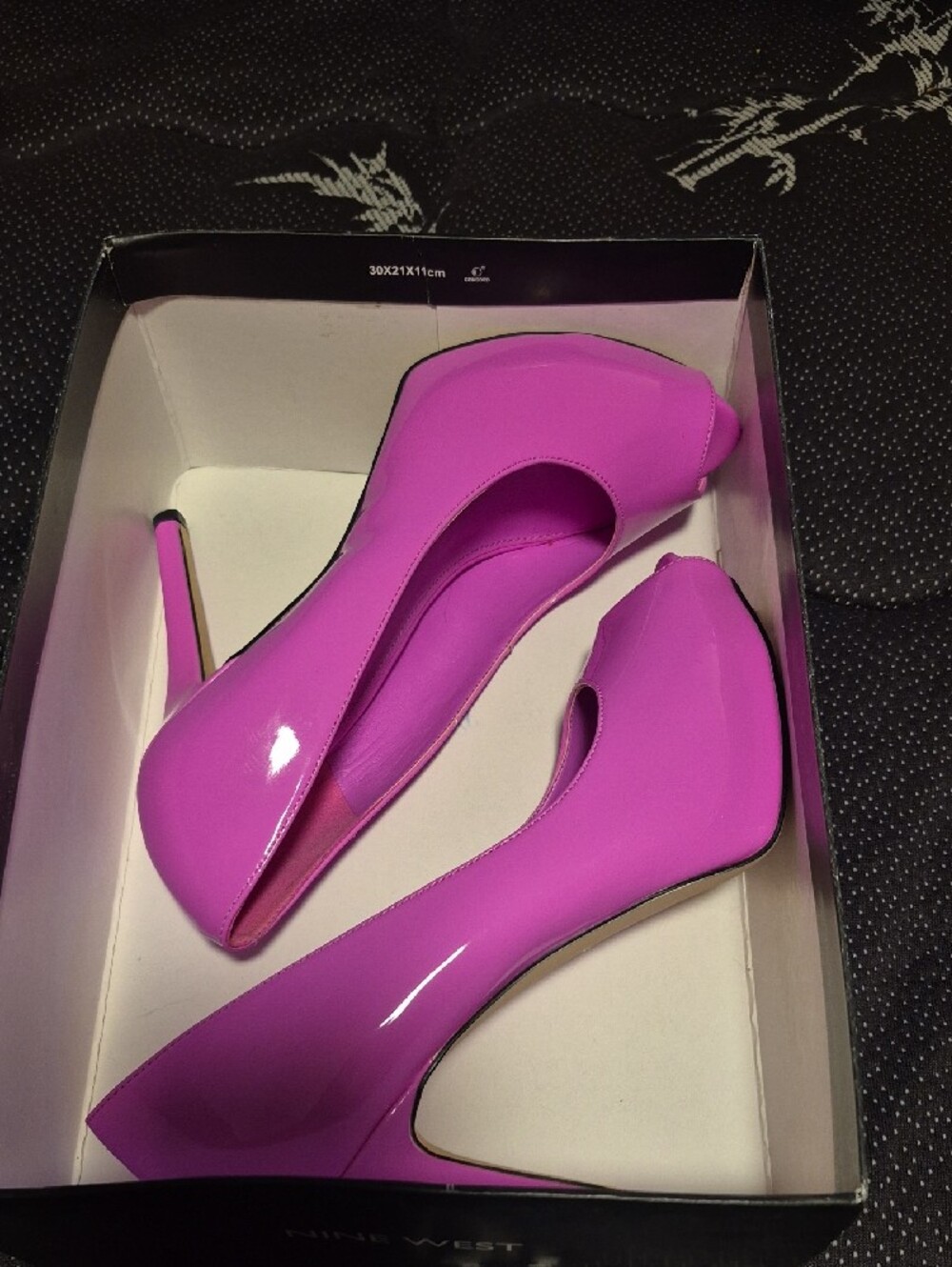 Nine West Pink Hethr Platform Heel Peep Toe Pumps Barbie Shoes